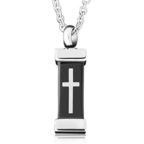 JewelryHouse Urn Necklace of Ashes Cross Cremation Memorial Keepsake Stainless Steel Pendant Neckalce