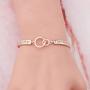 HOLLP Sister in Law Gift Wedding Jewelry When I Married Your Brother I Gained A Sister Bracelet Gift for Sister of The Groom