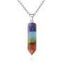 7 Chakra Natural Stones Pendants Necklace Healing Gemstone Crystal Energy Necklaces for Women Men Ladies Girls 7 Chakra Natural Stones Pendants Necklace Healing Gemstone Crystal Energy Necklaces for Women Men Ladies Girls