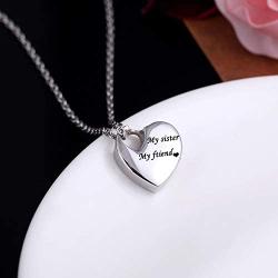 Hold My Heart Pendant Cremation Urn Jewelry Necklace Ashes Keepsake Memorial（Always in my heart)