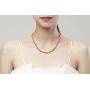 3 in 1 Strong Magnetic Therapy Stringless Necklace Bracelets Ring Unisex Permanent Magnet for Arthritis and Pain Relief Fidget Stress Relief and Anti-Anxiety (Gold)