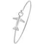 NOUMANDA Easy Open Gold Silver and Rose Gold Airplane Hook Bangle Cuff Jewelry