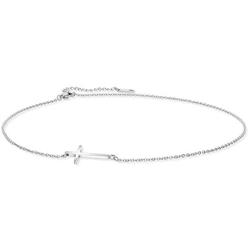 Ovian Cross Necklace for Women 18K Gold Plated Stainless Steel Sideways Cross Choker Necklace Christian Religious Layered Cross Necklace for Girls