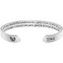 MEMGIFT Memorial Gifts Women, Inspirational Cuff Bangle Bracelets Inspirational Encouragement Bereavement Keepsake Loss of Loved One Remember Her Sympathy Condolence Engraved Secret Message