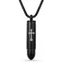Getname Necklace Stainless Steel Cross Necklace Bullet Urn Necklace Cremation Jewelry Keepsake Memorial Pendent Getname Necklace Stainless Steel Cross Necklace Bullet Urn Necklace Cremation Jewelry Keepsake Memorial Pendent
