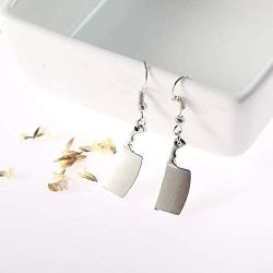 Jeni-Sely Vintage Handmade Punk Knife Style Kitchen Knife Earrings Drop Earrings Halloween Jewelry