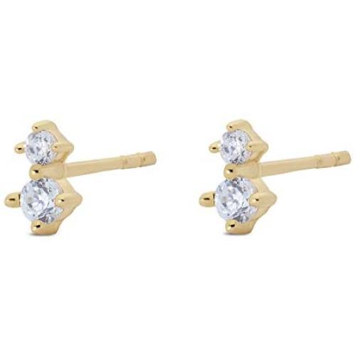 Highstreet Solid Real 14K Gold Stud Earrings| Hypoallergenic for all day wear | Multiple Fashion Styles and Trends for all occasions
