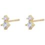 Highstreet Solid Real 14K Gold Stud Earrings| Hypoallergenic for all day wear | Multiple Fashion Styles and Trends for all occasions