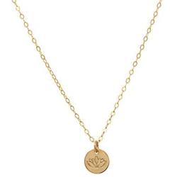 StyledU Dainty Lotus Necklace 14k Gold Filled Lotus Flower Necklace Encouragement Gifts for New beginnings Graduation Yoga lover for Women Girls, 16” Chain