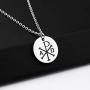 BEKECH Ancient Christian Symbol Jewelry Chi Rho Alpha Omega Symbol Pendant Christogram Necklace Religious Medal Gift for Christian Culture Lovers