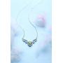 HXZZ Fine Jewelry Women Gifts 925 Sterling Silver Natural Gemstone Swiss Blue Topaz Amethyst Peridot Love Heart Angel Wings Pendant Necklace