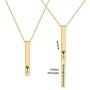 sloong 14k Gold Plated Personalized Bar Necklace, Hidden Messages Necklace Engrave Inspiring Necklace with Adjustable Chain Charm Valentines Gift for Women Girls