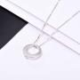 Jinlou Circle of Life Urn Necklace for Ashes Always in My Heart Sterling Silver Cremation Urns Pendant Eternity Memorial Necklaces for Women