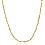 2mm 14k Yellow Gold Plated Twisted Singapore Chain Necklace
