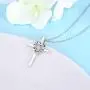 JXJL Sterling Silver Cross Pendant Necklace Gift for Girls Kids Religious Jewelry-I am a Child of God Dancing Cross Pendant