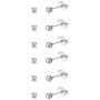 Sllaiss 6 Pairs 925 Sterling Silver Tiny CZ Stud Earrings for Women Men Round Cut CZ Earrings Set Hypoallergenic Cartilage Cubic Zirconia Piercing Jewelry