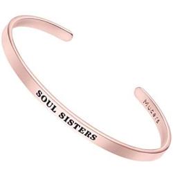 Mucers Inspirational Bracelets for Women, Rose Gold Bangle Cuff Engraved Bracelets for Women, Personalized Bracelets for Women, Inspirational Bracelets Gifts for Women