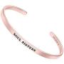 Mucers Inspirational Bracelets for Women, Rose Gold Bangle Cuff Engraved Bracelets for Women, Personalized Bracelets for Women, Inspirational Bracelets Gifts for Women