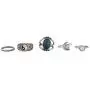 LUX ACCESSORIES Ying Yang Mood Ring Set (5pc) LUX ACCESSORIES Ying Yang Mood Ring Set (5pc)