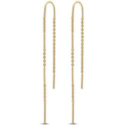 HIGHSTREET .925 Sterling Silver threader chain drop earrings for women | nickel free and Hypoallergenic | lightweight and comfortable for all day wear