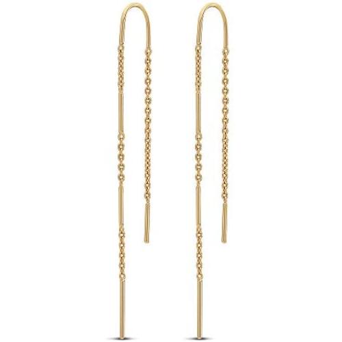 HIGHSTREET .925 Sterling Silver threader chain drop earrings for women | nickel free and Hypoallergenic | lightweight and comfortable for all day wear