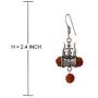 Zephyrr Zephyrr Handmade Earrings with Rudraksha Seeds and Shiva Trishul Charm Lighyweighted Silver Oxidized Fashion Jewelry For Girls & Women JAN-4885