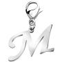 ENSIANTH Intial Letter A-Z Alphabet Charm for Bracelet Necklace Initial Stainless Steel Clasp Clip on Charm