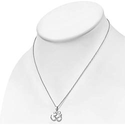 925 Sterling Silver Om Aum Ohm Yoga Pendant Necklace