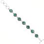 Natural Moonstone Lapis Malachite Bracelet 8mm Round Shape Gemstone 925 Silver Overlay Handmade Bracelet Jewelry