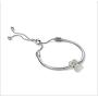 Authentic EvesCity 925 Silver Adjustable Twist On/Off Silver Bracelet fits Pandora Beads Charms