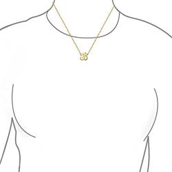 Sanskrit Symbol Yoga Spiritual Harmony Aum Om Ohm Pendant Necklace For Women 14K Gold Rose Plated 925 Sterling Silver