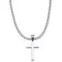 Double Rainbow Jewelry C08S-P32S Men Stainless Steel Silver Cross Pendant Cuban Necklace Chain Link Double Rainbow Jewelry C08S-P32S Men Stainless Steel Silver Cross Pendant Cuban Necklace Chain Link