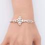 WSNANG Celtic Knot Cross Open Bangle Bracelet Religious Infinity Love Irish Celtics Jewelry Gift for Women Girls