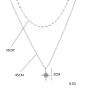 YienDoo Bohemian Layered Necklace with Star Pendant Choker Fashion Necklaces Clavicle Chain Jewelry for women and girls (Silver)
