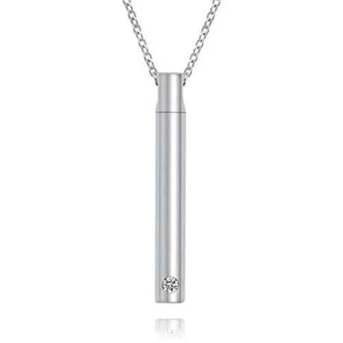 Bar Urn necklace for ashes 925 Sterling Silver Simple cylinder Memorial Keepsake Minimalist Cremation Jewelry pendant necklace for men Bar Urn necklace for ashes 925 Sterling Silver Simple cylinder Memorial Keepsake Minimalist Cremation Jewelry pendant necklace for men