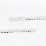 Pori Jewelers 925 Sterling Silver Cuban/Curb Pave Chain Necklace - Made in Italy - 3mm - 12mm