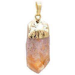 Paialco Natural Rough Rock Raw Yellow Citrine Pendant Necklace 18''