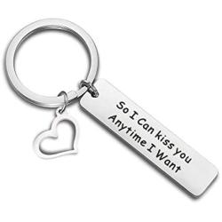 CENWA Wedding Gift Engagement Announcement Gift So I Can Kiss You Anytime I Want Keychain Engagement Jewelry Bridal Shower Gift Housewarming Gift