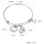 Ubrand 12 Constellation Bracelet, Stainless Steel 12 Constellations and Letter Pendant Bracelet Adjustable Stainless Steel Bracelet for Girls, Ladies, Boys, Mens