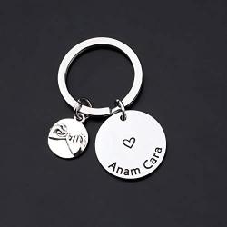 Gzrlyf ANAM Cara Keychain Soul Friend Gifts BFF Friendship Gifts Soul Sister Gifts