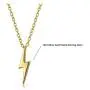 Amnoz 14K Yellow Gold Plated Lightning Bolt Pendent Necklaces Amnoz 14K Yellow Gold Plated Lightning Bolt Pendent Necklaces