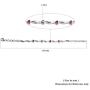 Shop LC 925 Sterling Silver Ruby Love Heart Station Birthday Bracelet for Women Fashion Jewelry 7.25'' Cttw 1.1