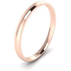LANDA JEWEL Solid 14k White Rose Yellow Gold 2mm Light Court Shape Comfort Fit Polished Wedding Ring Plain Band