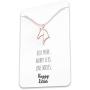 Happy Kisses Horse Necklace – Horse Gift for Horseback Riders – Cute Outline Pendant for Women & Girls - Sweet Message Card