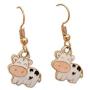 New 2021 Zodiac Cow Farm Pet Dangle Hook Earrings Cute Golden Cow Animal Drop Earrings for Women Girls Teens Birthday Friendship Party Accessories Jewelry Gift