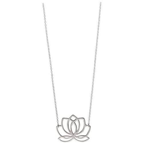 Boma Jewelry Sterling Silver Lotus Blossom Flower Necklace, 16 inches