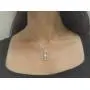 Sterling Silver Turtle and Plumeria Vertical Bar Pendant Necklace