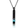 YSAHan Cube Urn Necklaces for Human Crystal Birthstone Cremation Locket Keepsake Ashes Jewelry-Always on My Mind Forever in My Heart
