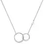 SANNYRA Sisters Necklace Initial Two Interlocking Infinity Double Circles Necklace 26 Letters Alphabet Jewelry for Women