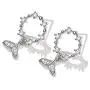 Dainty Mermaid Hoop Dangle Earrings for Women Girls S925 Sterling Silver Cubic Zirconia Fish Tail Drop Dangling Bead Wreath Circle Ring Stud Hypoallergenic Ear Piercing Sea Ocean Jewelry